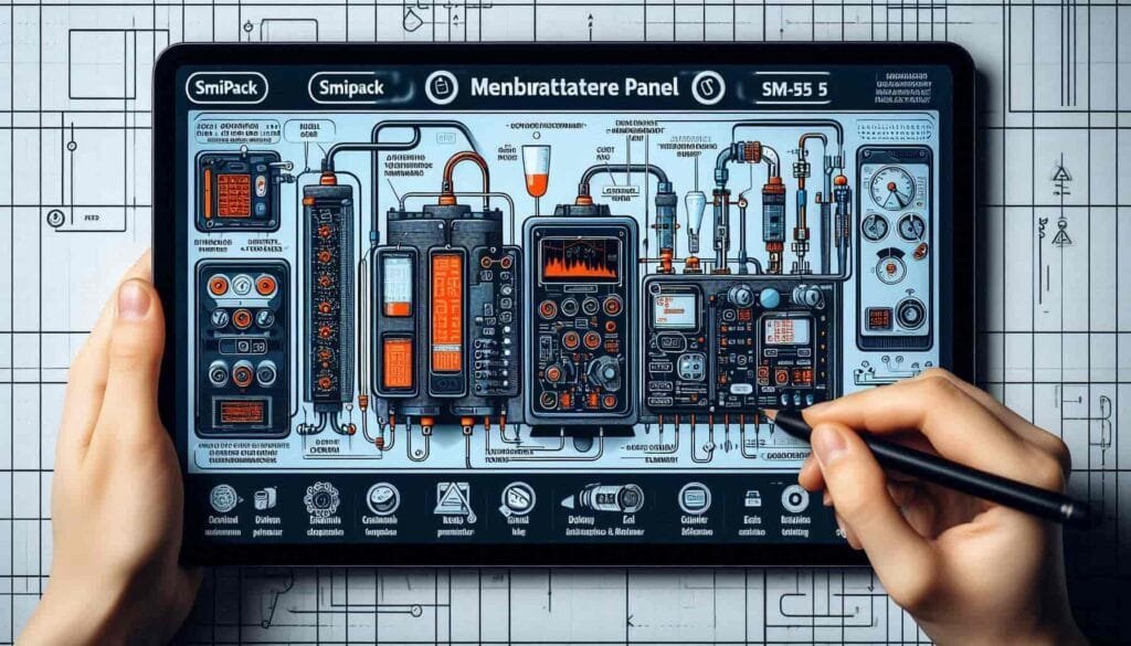 smipack sm-55 control panel membrane panel